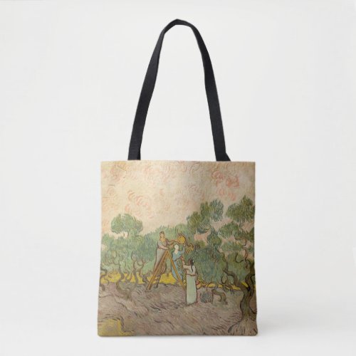 Vincent van Gogh _ Women Picking Olives Tote Bag