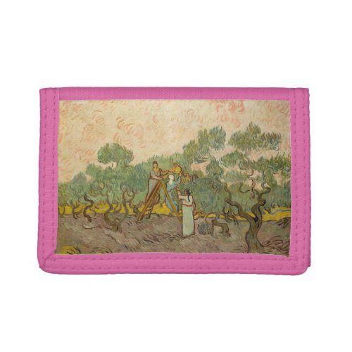 Vincent van Gogh _ Women Picking Olives Trifold Wallet