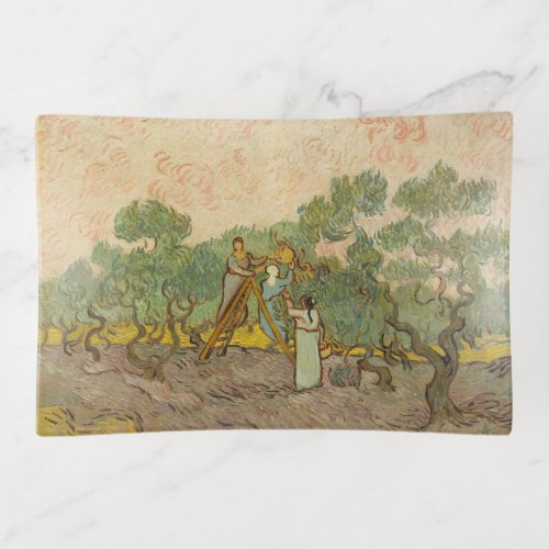 Vincent van Gogh _ Women Picking Olives Trinket Tray