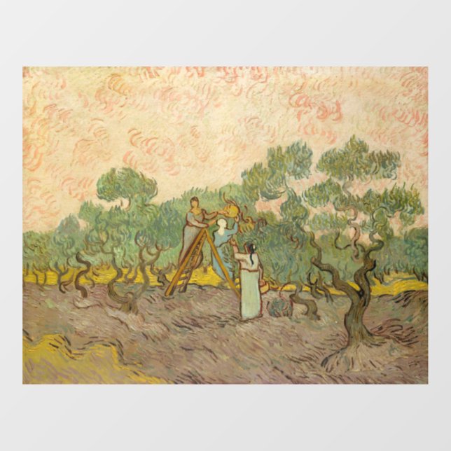 Vincent van Gogh - Women Picking Olives Window Cling (Sheet)