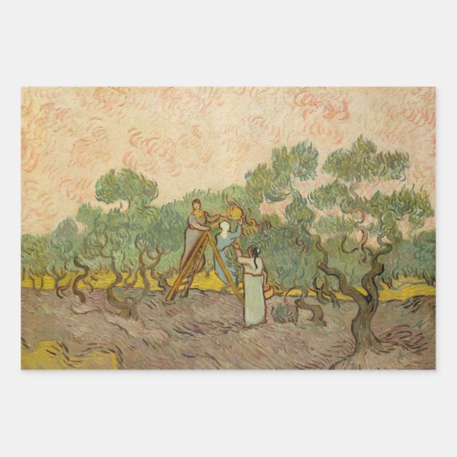 Vincent van Gogh - Women Picking Olives Wrapping Paper Sheets (Front)