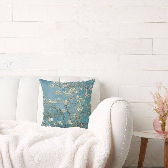 Vincent van Gogh's Almond blossom (1890) Throw Pillow (Couch)