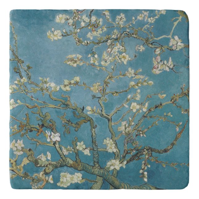 Vincent van Gogh's Almond blossom (1890) Trivet (Front)
