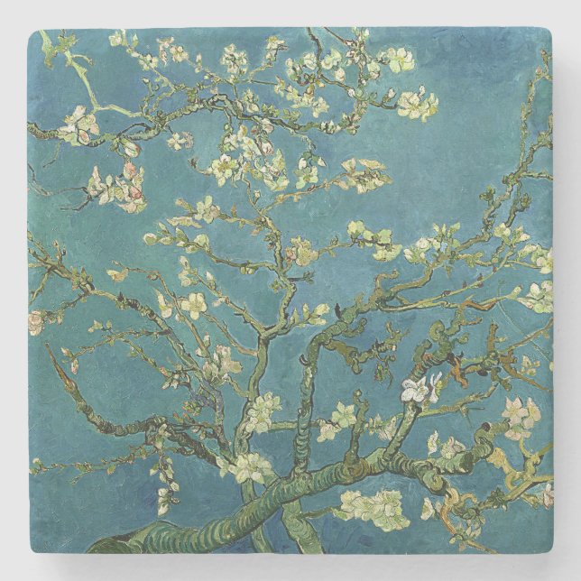 Vincent van Gogh's Almond Blossom Stone Coaster (Front)