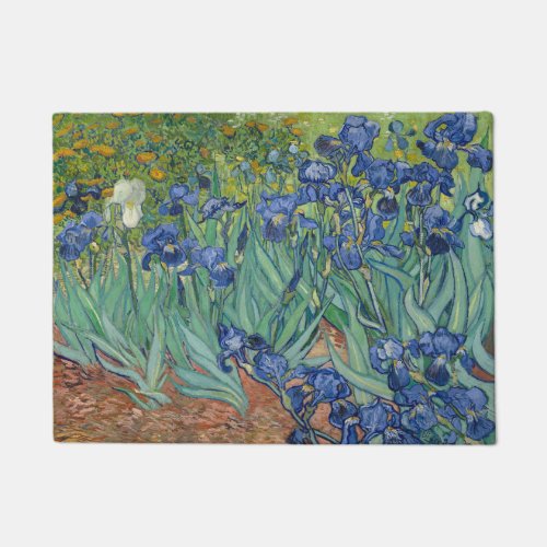 Vincent Van Goghs Irises Door Mat