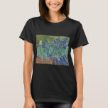 Vincent Van Gogh's Irises. T-Shirt<br><div class="desc">"Irises" is one of a series of paintings,  which Vincent Van Gogh produced,  while in the asylum of Saint Paul-de-Mausole asylum,  in Saint-Rémy-de-Provence,  France,  in the last prior to his death in 1890.
 It is now housed in the J. Paul Getty Musuem,  Los Angeles,  United States.</div>