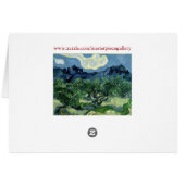 Vincent van Gogh's Olive Trees (1889) Cards (Back Horizontal)