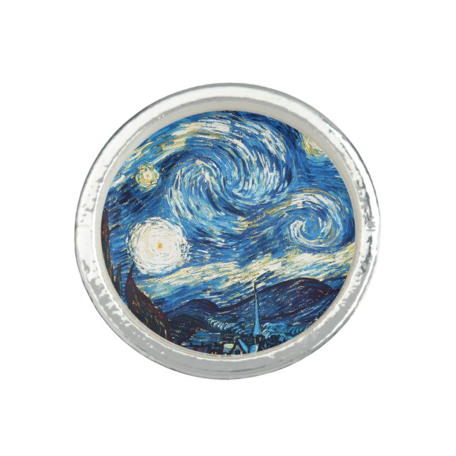 Vincent van Gogh's painting, Starry Night, Ring (Front)