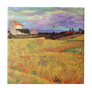 Vincent van Gogh's painting, Wheat Field, Ceramic Tile