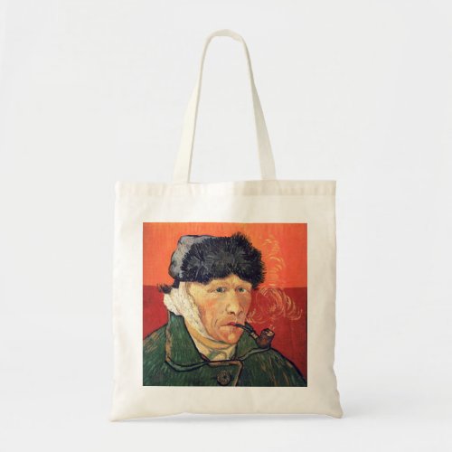 Vincent Van Goghs Self Portrait Bandaged EarPipe Tote Bag
