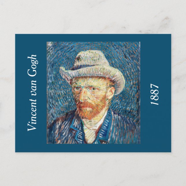 Vincent van Gogh's Self-Portrait Postcard (Front)