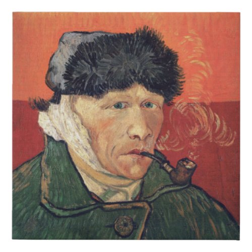 Vincent van Goghs Self_Portrait with Bandaged  Faux Canvas Print