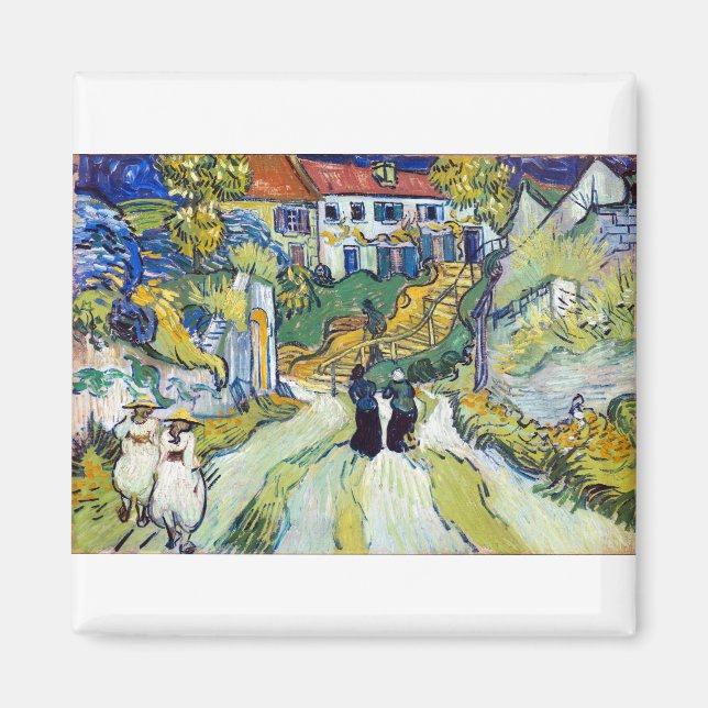 Vincent van Gogh's Stairway at Auvers (1890 Magnet (Front)