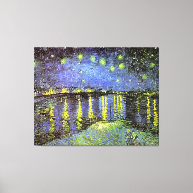 Vincent van Gogh's Starry Night Over the Rhone Canvas Print (Front)