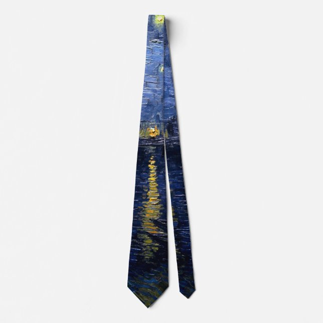 Vincent van Gogh's Starry Night Over the Rhone Neck Tie (Front)
