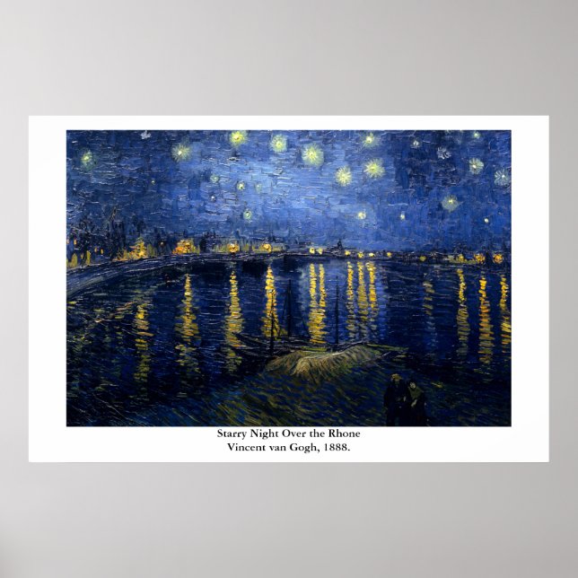 Vincent van Gogh's Starry Night Over the Rhone Poster (Front)