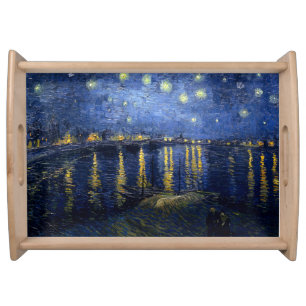 Vincent van Gogh's Starry Night Over the Rhone Serving Tray