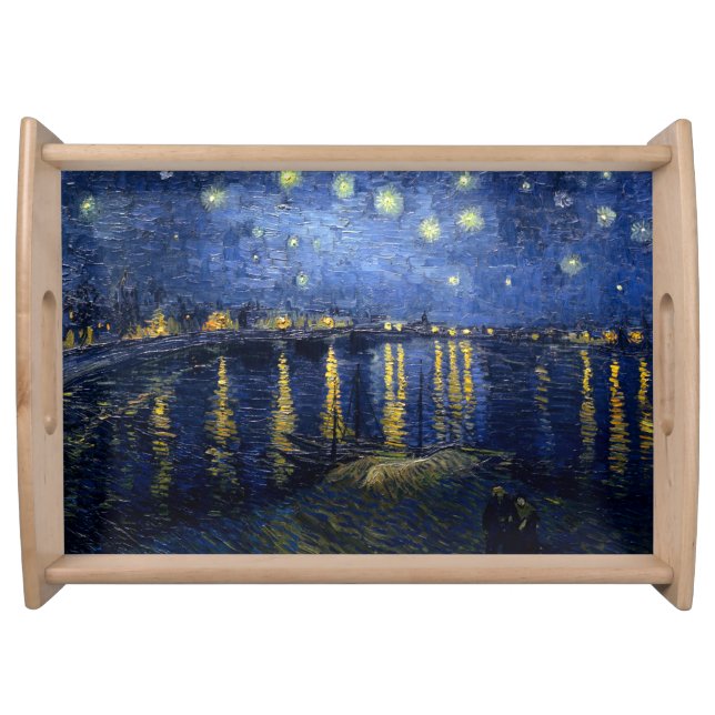 Vincent van Gogh's Starry Night Over the Rhone Serving Tray (Front)