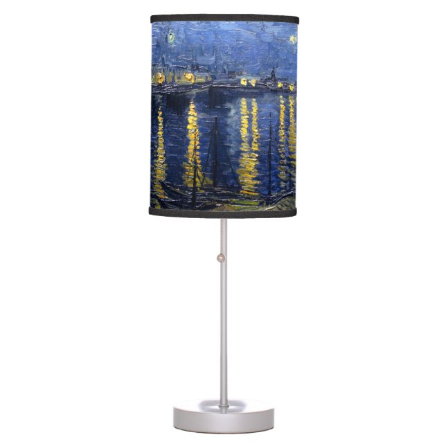 Vincent van Gogh's Starry Night Over the Rhone Table Lamp (Front)