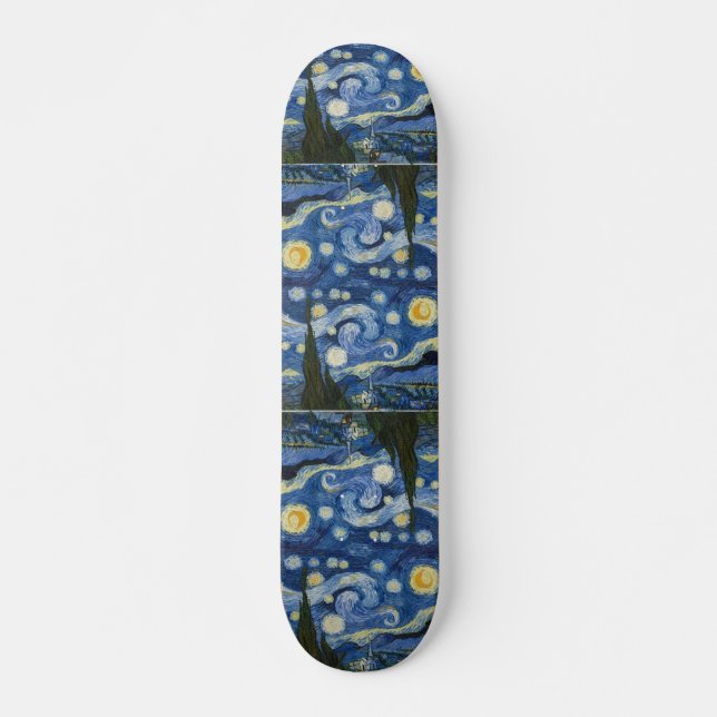 Vincent Van Gogh's Starry Night Skateboard Deck (Front)