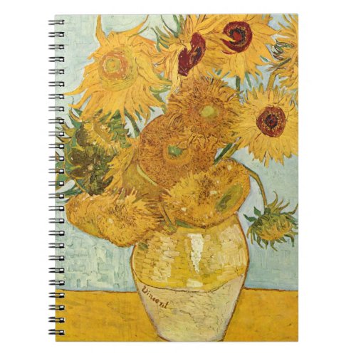 Vincent van Goghs Stilleben mit 12 Sonnenblumen Notebook