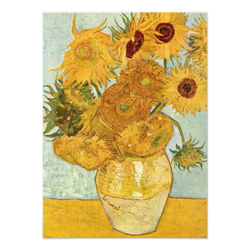 Vincent van Goghs Stilleben mit 12 Sonnenblumen Photo Print
