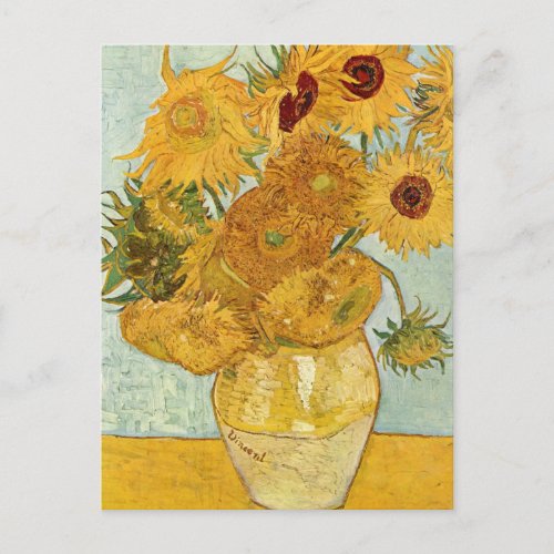 Vincent van Goghs Stilleben mit 12 Sonnenblumen Postcard