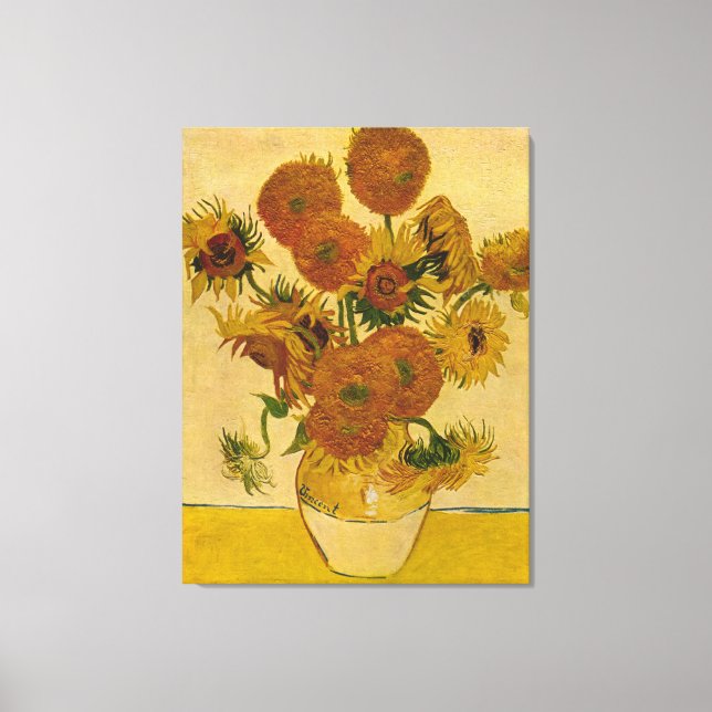 Vincent van Gogh's Sunflowers, 1878 Canvas Print (Front)