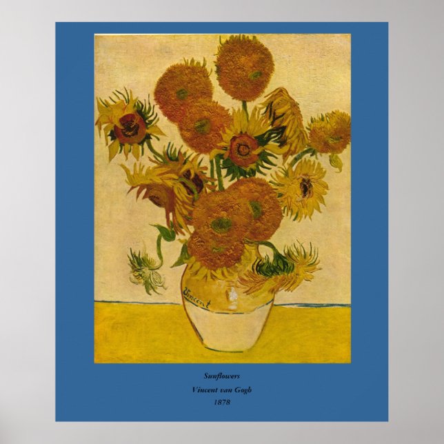 Vincent van Gogh's Sunflowers, 1878 Poster (Front)
