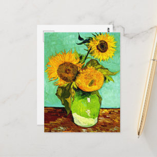 Vincent  van Gogh's Sunflowers (3). Postcard