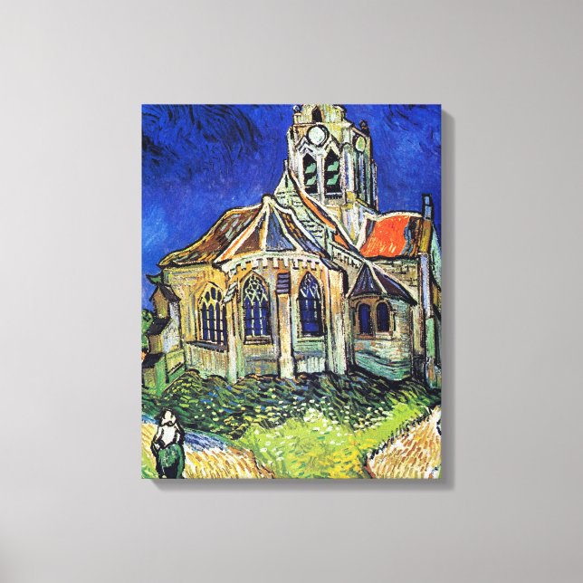 Vincent van Gogh's The Church at Auvers Canvas Print (Front)