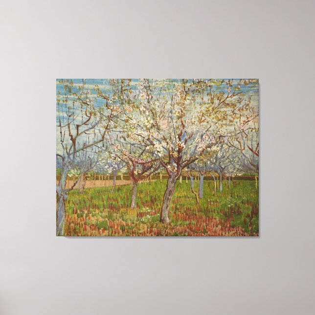 Vincent van Gogh's "The Pink Orchard" (1888) Canvas Print (Front)