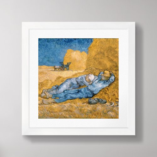 Vincent van Goghs The Siesta 1890 Framed Art