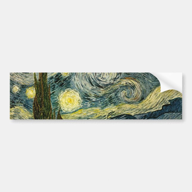 Vincent van Gogh's The Starry Night (1889) Bumper Sticker (Front)
