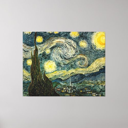 Vincent van Goghs The Starry Night 1889 Canvas Print