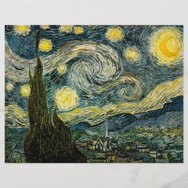 Vincent van Gogh's The Starry Night (1889) Flyer (Front)