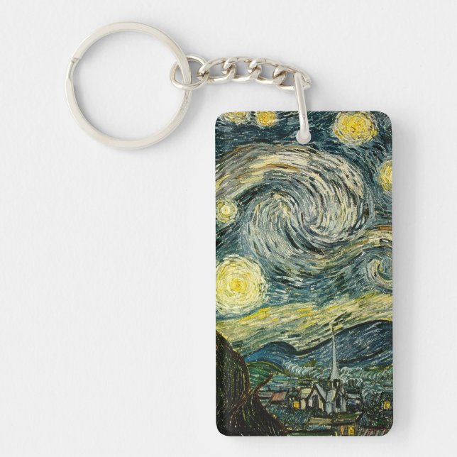 Vincent van Gogh's The Starry Night (1889) Keychain (Front)
