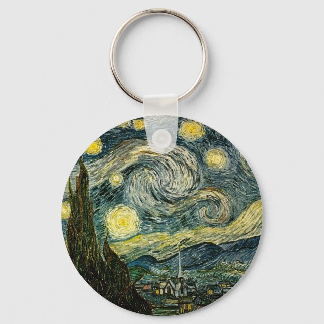 Vincent van Gogh's The Starry Night (1889) Keychain (Front)