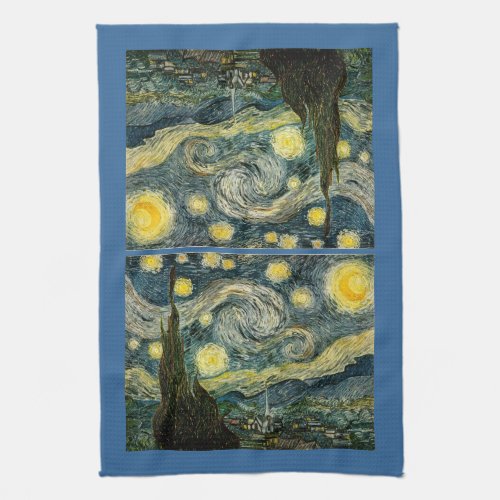 Vincent van Goghs The Starry Night 1889 Kitchen Towel