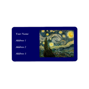 Vincent van Gogh's The Starry Night (1889) Label