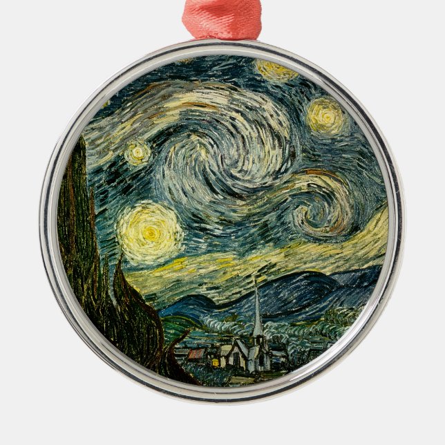 Vincent van Gogh's The Starry Night (1889) Metal Ornament (Front)