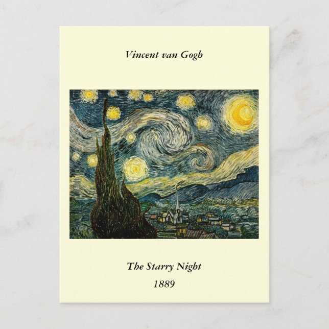 Vincent van Gogh's The Starry Night (1889) Postcard (Front)