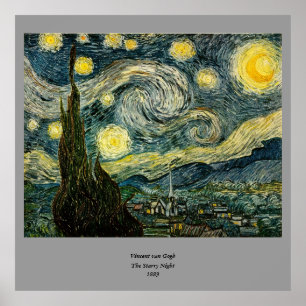 Vincent van Gogh's The Starry Night (1889) Poster