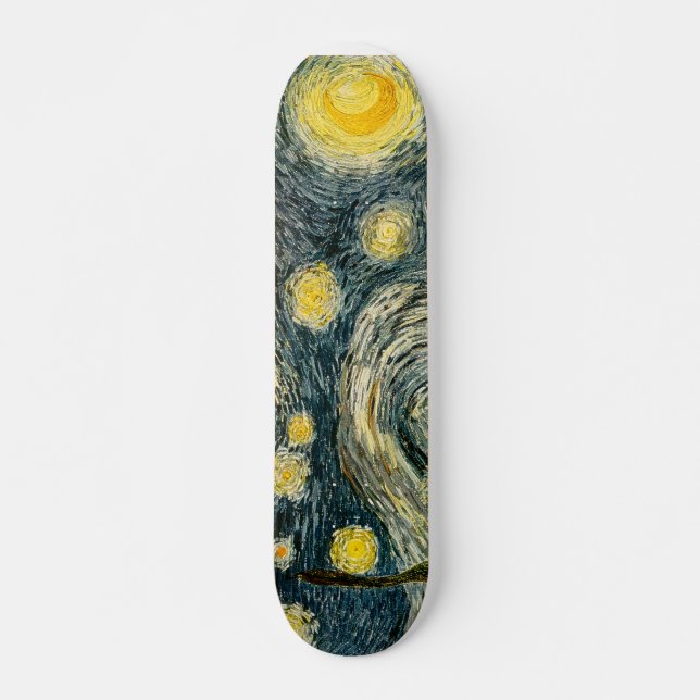 Vincent van Gogh's The Starry Night (1889) Skateboard Deck (Front)