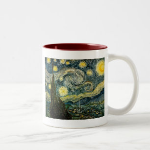 Vincent van Gogh's The Starry Night (1889) Two-Tone Coffee Mug
