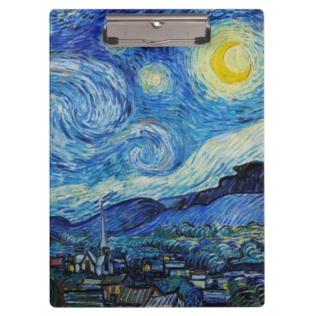 Vincent Van Gogh's The Starry Night Clipboard (Front)