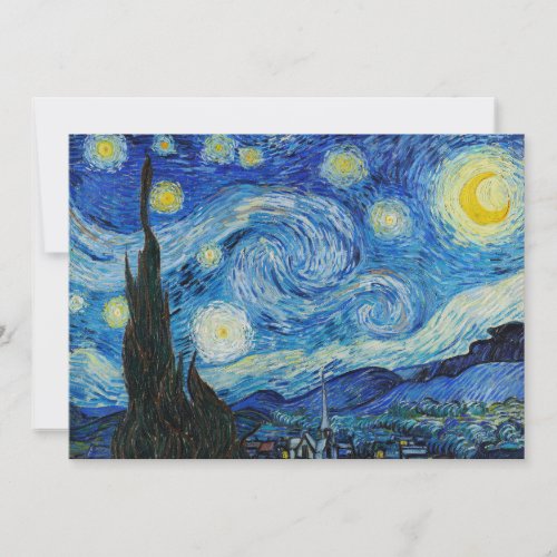 Vincent Van Goghs The Starry Night Holiday Card