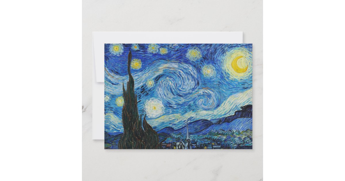 Vincent Van Gogh's The Starry Night Holiday Card | Zazzle