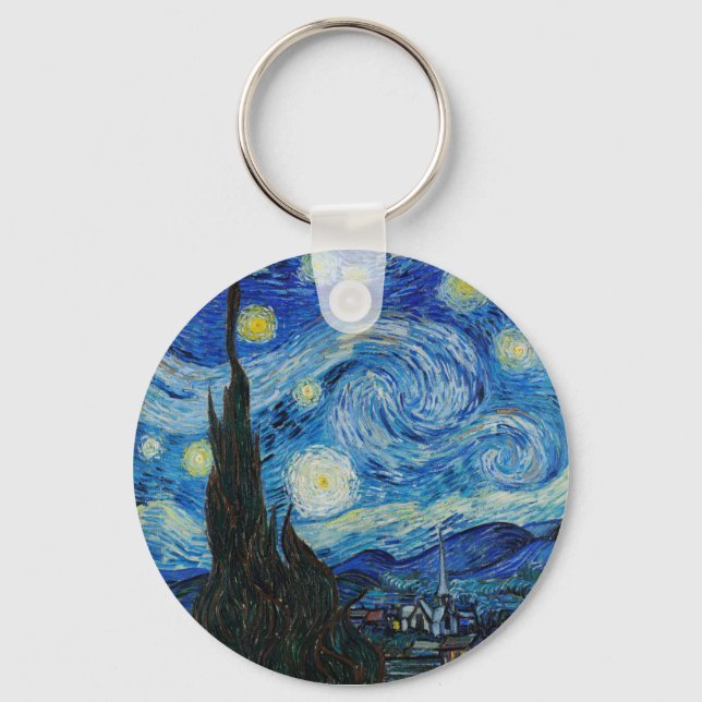 Vincent Van Gogh's The Starry Night Keychain (Front)