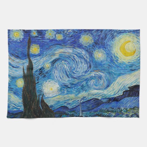 Vincent Van Goghs The Starry Night Kitchen Towel